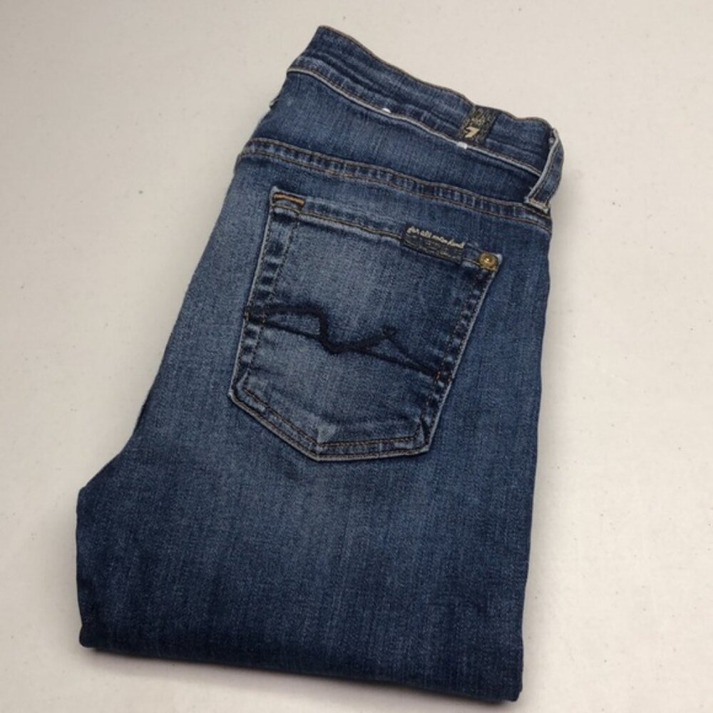 7 for ALL MANKIND THE SKINNY JEANS 25x28 MADE IN USA 🇺🇸